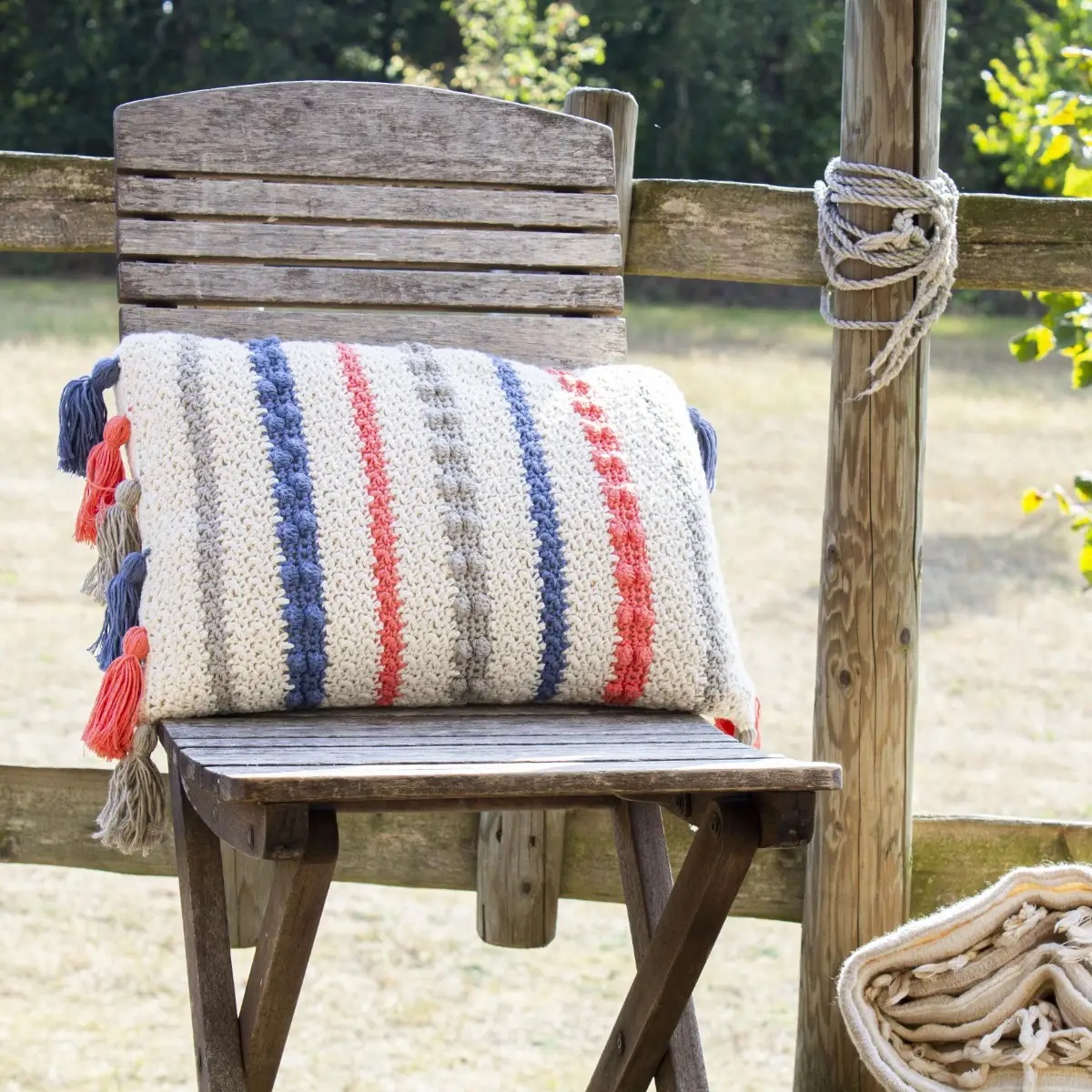 DIY Crochet Kit Tuvalu Cushion Cover Vaniglia