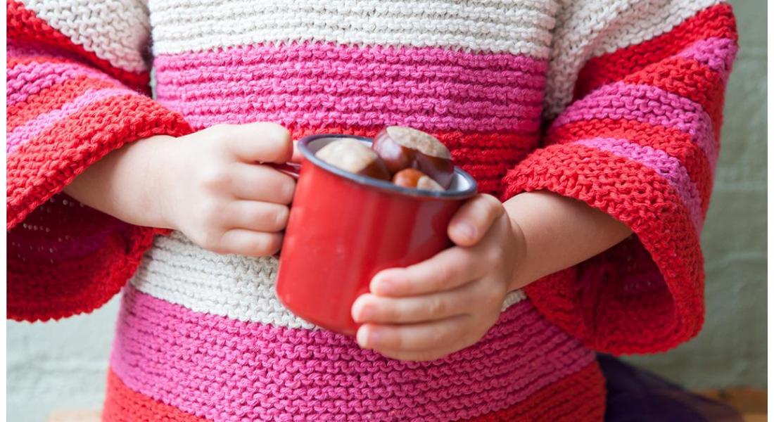 Gratis patroon: kleurrijke gebreide kindertrui