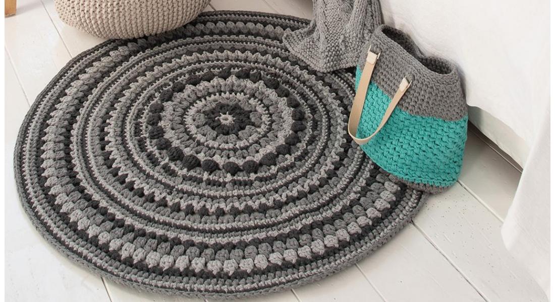 How much yarn do I need to make poufs, rugs and other round projects?