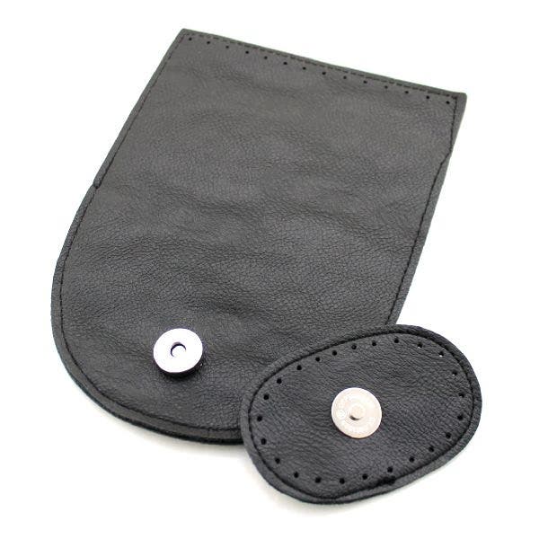 Leather Look Flap with Magnetic button