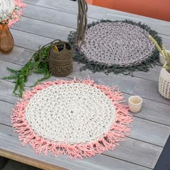 DIY Free Crochet Pattern Jute Placemat Serra