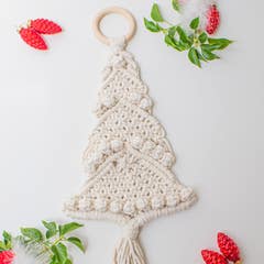 DIY Macrame Pattern Wall Hanger Christmas Tree
