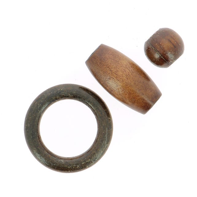 Macramé set ring and beads
