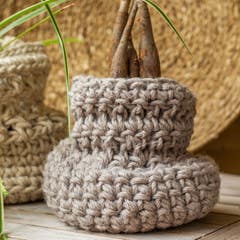 DIY Crochet Pattern Jute Basket Santos