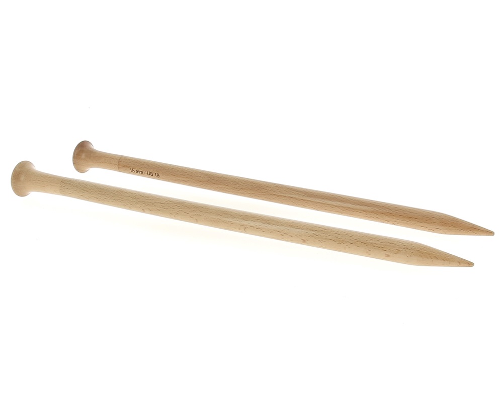 Wooden Knitting Needles 15 mm