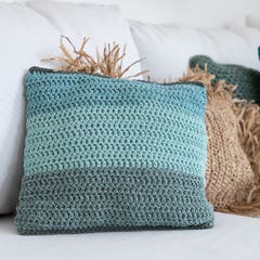 DIY Crochet Kit cushion cover Java Emerald Herb