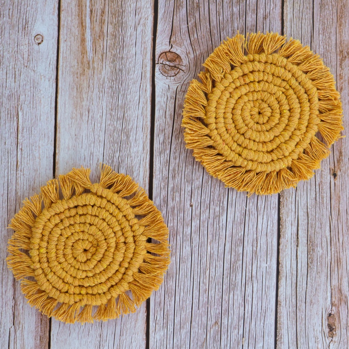 DIY Makramee-Anleitung Untersetzer Guscio