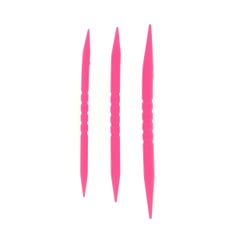 Cable needles with grooves set of 3 - pink