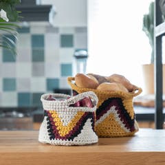 DIY Crochet Pattern Tapestry Basket Positano