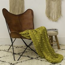 DIY Strick Kit RibbonXL Strickdecke Spicy Ocre