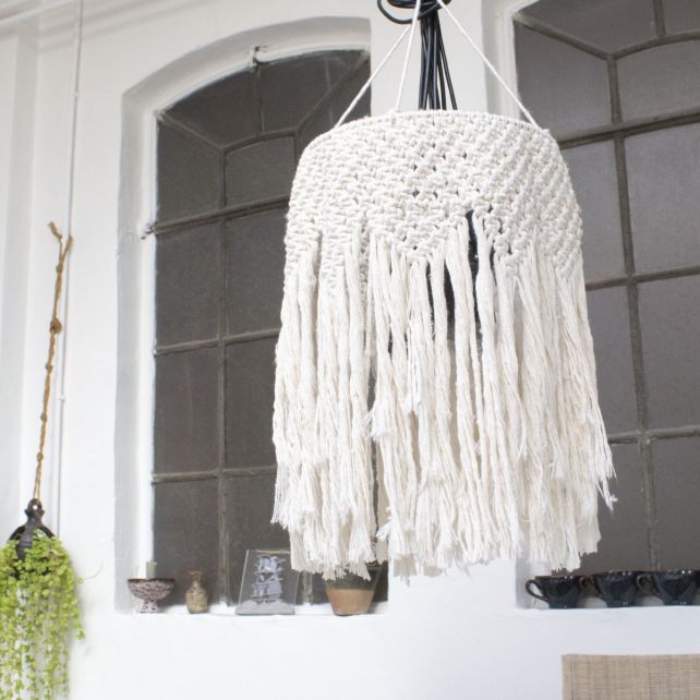 Macrame lampshade new arrivals