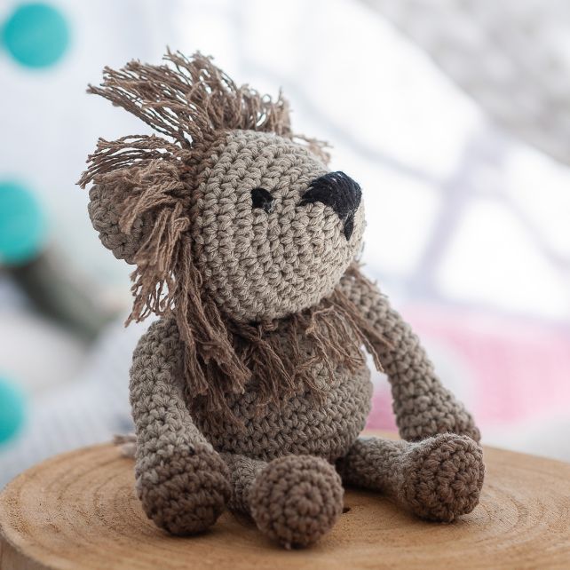 DIY Crochet Kit Lion Leroy Eco Barbante