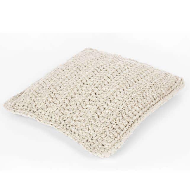 DIY Crochet Kit RibbonXL Cushion Sandy Ecru