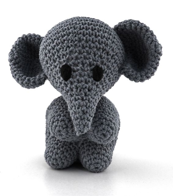 DIY Crochet kit Elephant Eco Barbante Basalt
