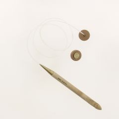 Tunische haaknaald Esdoorn 12 mm - set met verwisselbare kabel en stoppers