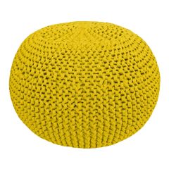 DIY Knitting Kit RibbonXL Pouf Spicy Ocre