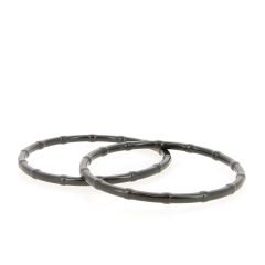 Bamboo look tashengsel Recycled PET -Zwart