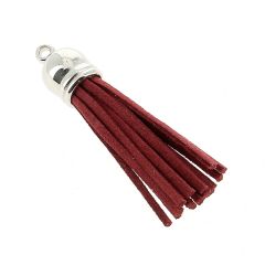 Suede Cord Tassel Cherry