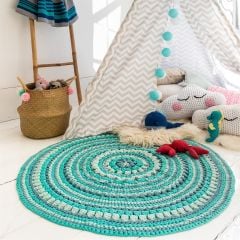 DIY Crochet Pattern RibbonXL Rug Love MaritParit