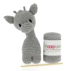DIY Crochet Kit Giraffe Ziggy Eco Barbante Gris