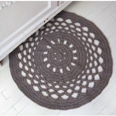 DIY Pattern Crochet Round Rug RibbonXL