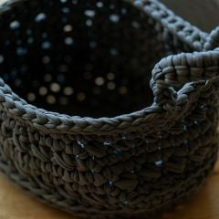 DIY Crochet Kit Revisto Basket Antracite