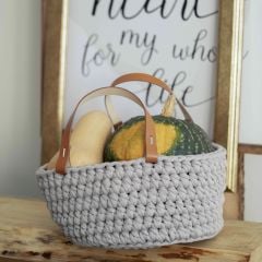DIY Crochet Pattern Zpagetti Basket Panama