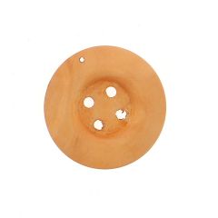 Wooden Button Round Medium Brown ( 4cm )