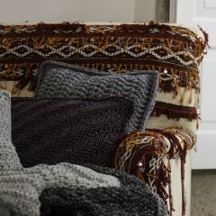 DIY Crochet Kit RibbonXL Cushion Stone Grey