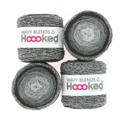 Wavy Blends Anthracite Stone set 4 bollen