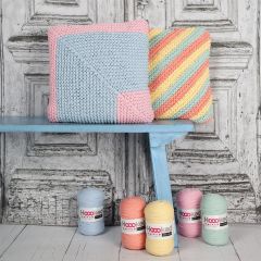 DIY Knit Pattern Candy Coloured Cushions RibbonXL