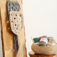 DIY Crochet Pattern Wallhanger Elx Jute