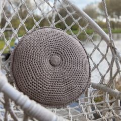 DIY Haakpakket Rond Kussen Estoril Taupe