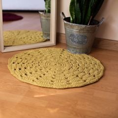 DIY Crochet Kit RibbonXL Mandala Rug Spicy Ocre
