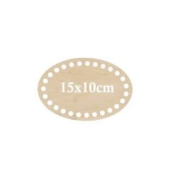 Wooden Perforated Oval Base 15x10 cm