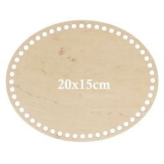 Wooden Perforated Oval Base 20x15 cm
