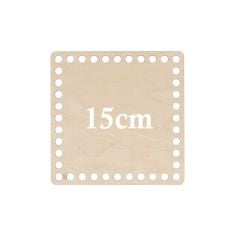 Wooden Perforated Square Base 15 cm