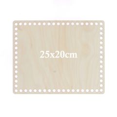 Houten Geperforeerde Rechthoekige Basis 25x20 cm