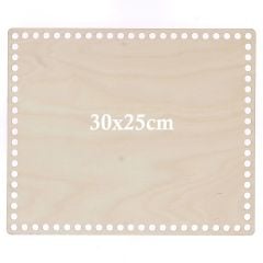 Houten Geperforeerde Rechthoekige Basis 30x25 cm