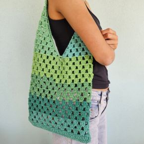 DIY Crochet Pattern Aqua Bag