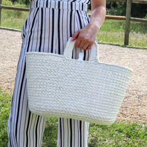 DIY Crochet Kit Shopper Pearl White