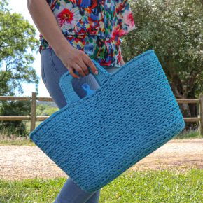 DIY Crochet Kit Shopper Sea Blue