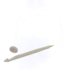 Crochet Afghan Shirotake 12 mm avec cordon souple 80 cm