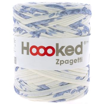 Zpagetti Cotton Yarn Blue Flowers Holiday
