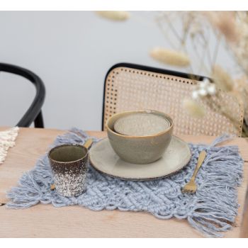 DIY Makramee-Set Tischset Ponza Grey Mist
