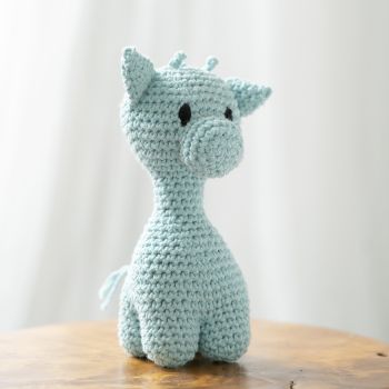 H&auml;kelset f&uuml;r Amigurumi Giraffe Ziggy aus zertifiziertem Eco Barbante Baumwollgarn