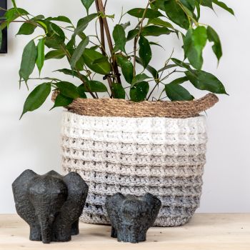 DIY Crochet Kit Waffle Stitch Basket Tromso