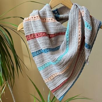DIY Crochet Kit Atlantica Stripes Shawl
