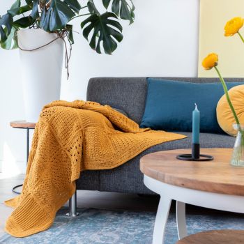DIY Crochet Kit Blanket San Francisco - Ocre