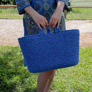 DIY Crochet Shopper Kit Imperial Blue 